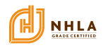 NHLA Grade Certified logo with stylized orange lettering on a white background.